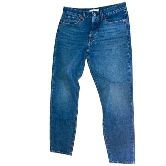 Levi’s Women’s Wedgie Icon Fit Dark Wash Ankle Jeans-size 30 - Picture 5 of 14